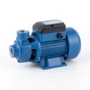 Side view of a blue 0.5HP Maxmech peripheral surface pump with heavy-duty copper winding and cast iron body.
