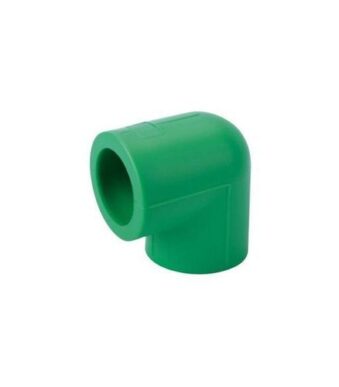 green PN25 PPR 90-degree elbow fittings designed for high-pressure heat-fusion plumbing