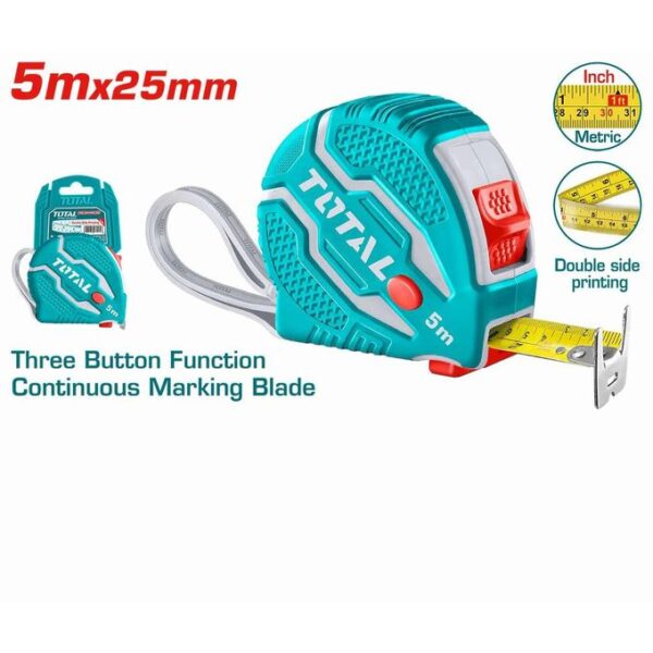 Total Measuring Tape 5m Metric and Imperial
