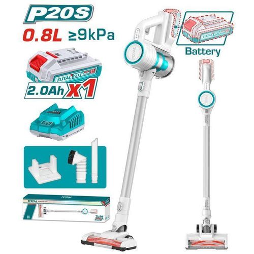 TOTAL 0.8L Handheld Vacuum Cleaner 20V Cordless TVLI2006 Turquoise Blue